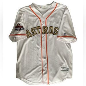 Houston Astros George Springer 2017 Gold Rush Flex Base Authentic MLB Jersey